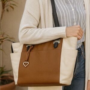 Brighton Brown and Cream Shoulder Bag
